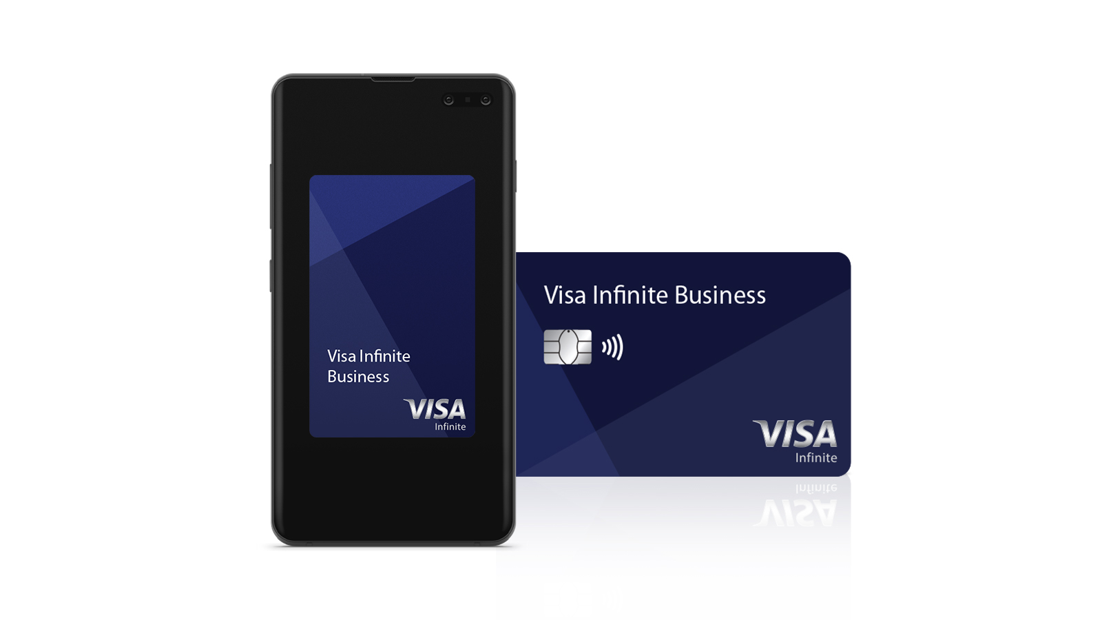 visa infinite business card and phone