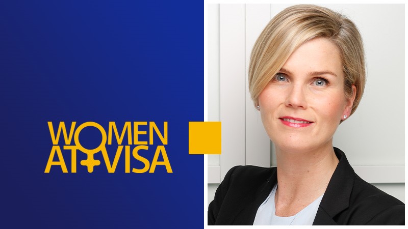 Women At Visa Logo und Portrait von Silke Kummer