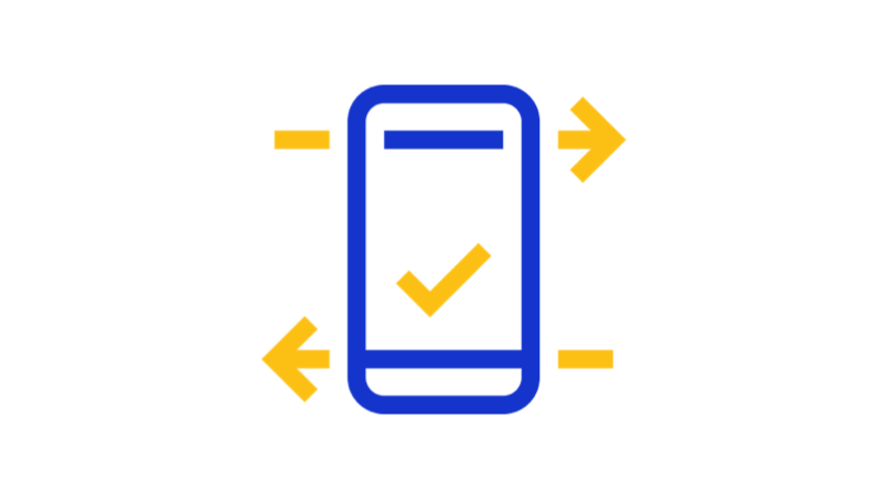 phone and arrows icon